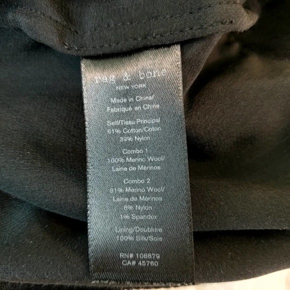 RAG & BONE | SOFIYA LACE MOCK SLEEVELESS FLORAL WOOL BLACK DRESS WOMEN'S SIZE XS - Picture 13 of 17